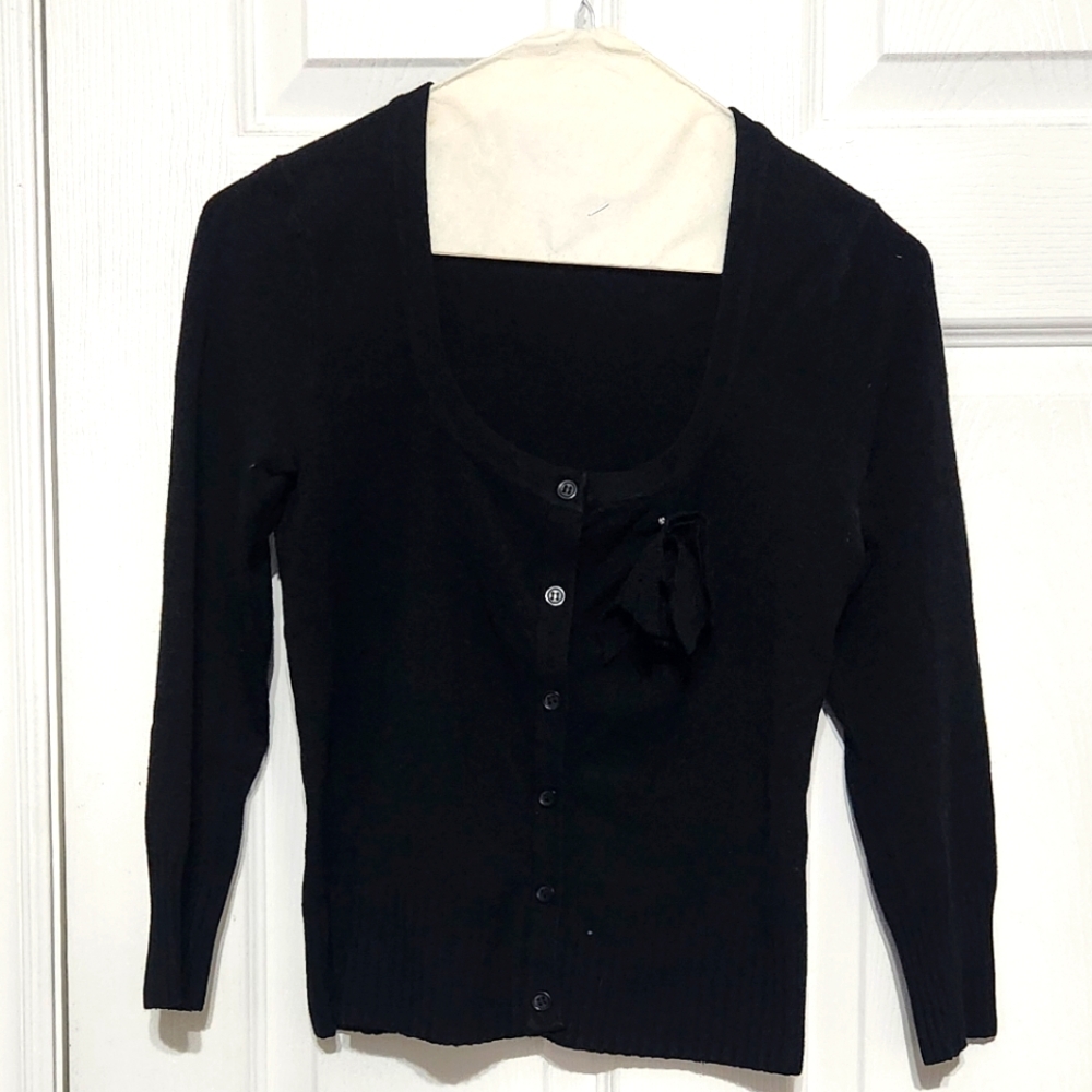 Black Flower Cardigan